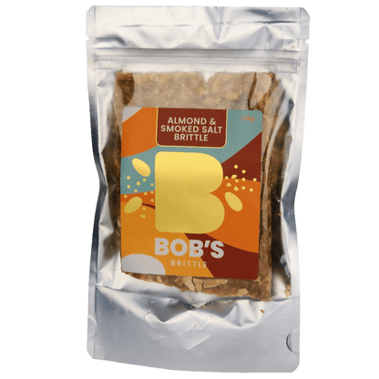 Bob's Brittle Almond Smoked Sea Salt Brittle 125g pack handmade Blue Mountains NSW