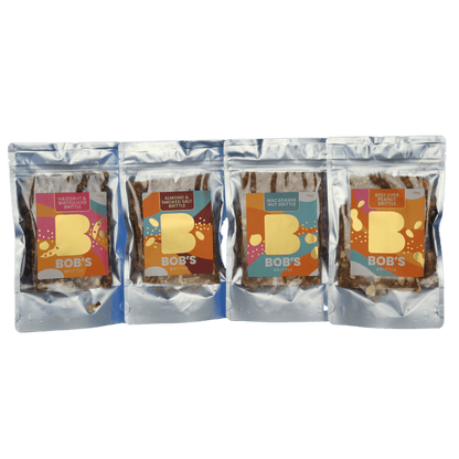 Bob's Brittle Sampler Pack four 125g packs peanut macadamia almond and smoked sea salt hazelnut and wattleseed